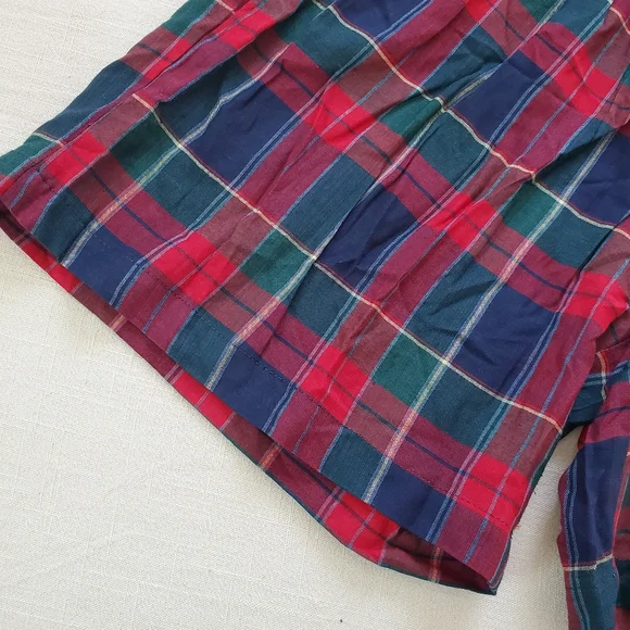 Vintage deadstock plaid tartan shorts high waisted women's large - Picture 3 of 11